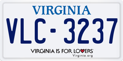 VA license plate VLC3237