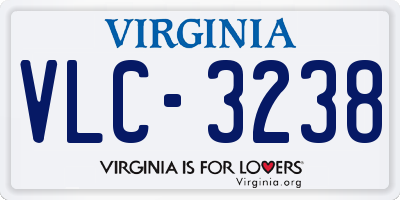 VA license plate VLC3238