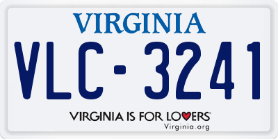VA license plate VLC3241