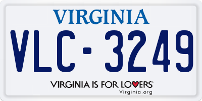 VA license plate VLC3249