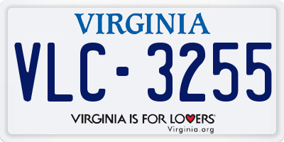 VA license plate VLC3255