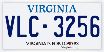 VA license plate VLC3256
