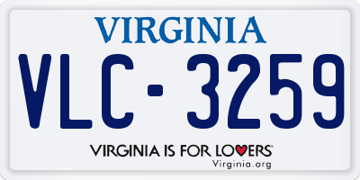 VA license plate VLC3259