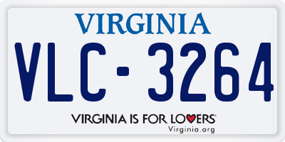 VA license plate VLC3264