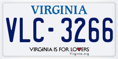 VA license plate VLC3266