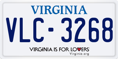 VA license plate VLC3268