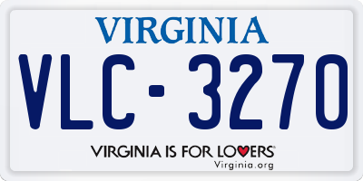 VA license plate VLC3270