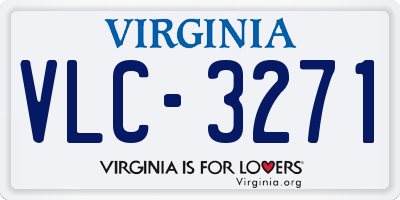 VA license plate VLC3271