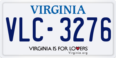 VA license plate VLC3276