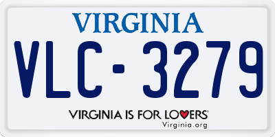 VA license plate VLC3279