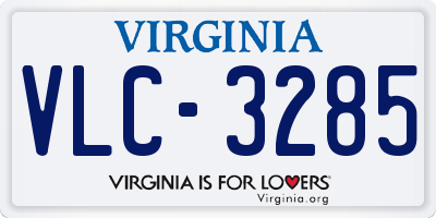 VA license plate VLC3285