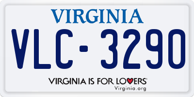 VA license plate VLC3290