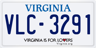 VA license plate VLC3291