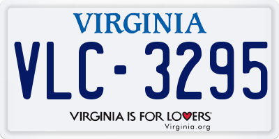 VA license plate VLC3295