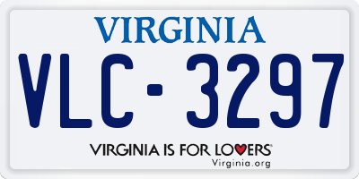 VA license plate VLC3297