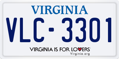 VA license plate VLC3301