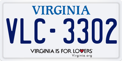 VA license plate VLC3302