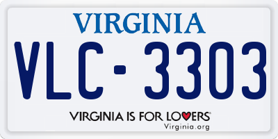 VA license plate VLC3303
