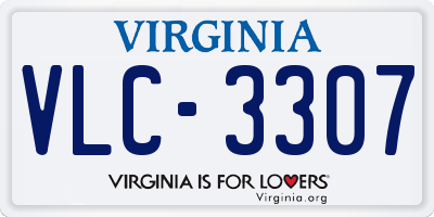 VA license plate VLC3307