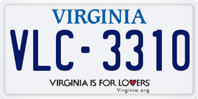 VA license plate VLC3310