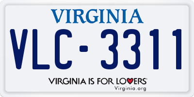 VA license plate VLC3311