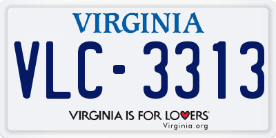 VA license plate VLC3313