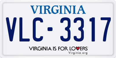 VA license plate VLC3317