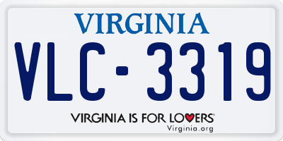 VA license plate VLC3319