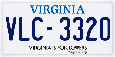 VA license plate VLC3320