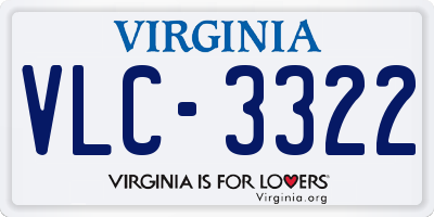 VA license plate VLC3322