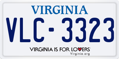 VA license plate VLC3323