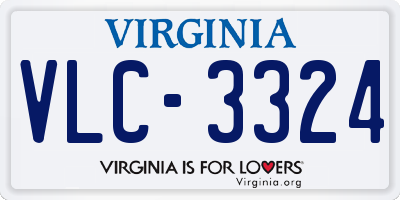 VA license plate VLC3324