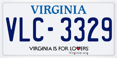 VA license plate VLC3329