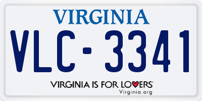 VA license plate VLC3341