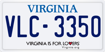 VA license plate VLC3350