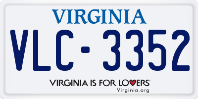 VA license plate VLC3352