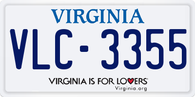 VA license plate VLC3355