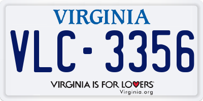 VA license plate VLC3356