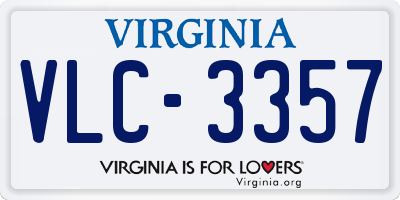 VA license plate VLC3357