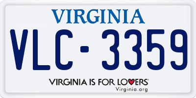 VA license plate VLC3359