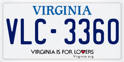 VA license plate VLC3360