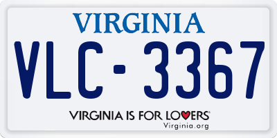 VA license plate VLC3367