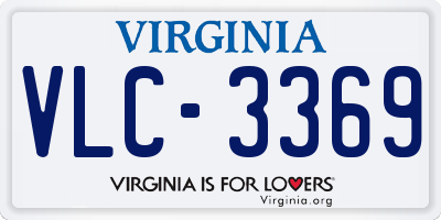 VA license plate VLC3369