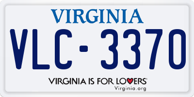 VA license plate VLC3370