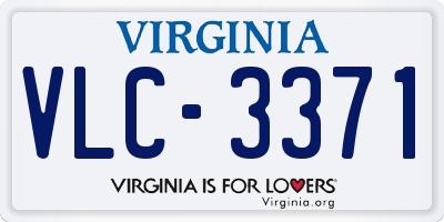VA license plate VLC3371