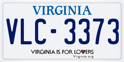 VA license plate VLC3373