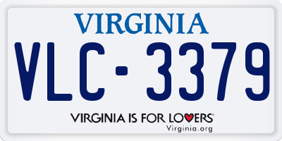 VA license plate VLC3379