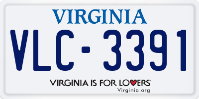 VA license plate VLC3391