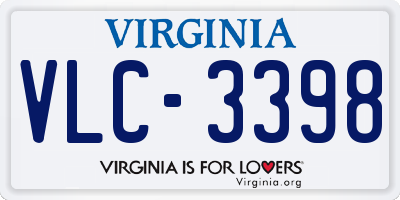 VA license plate VLC3398