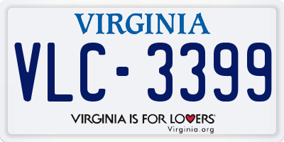 VA license plate VLC3399